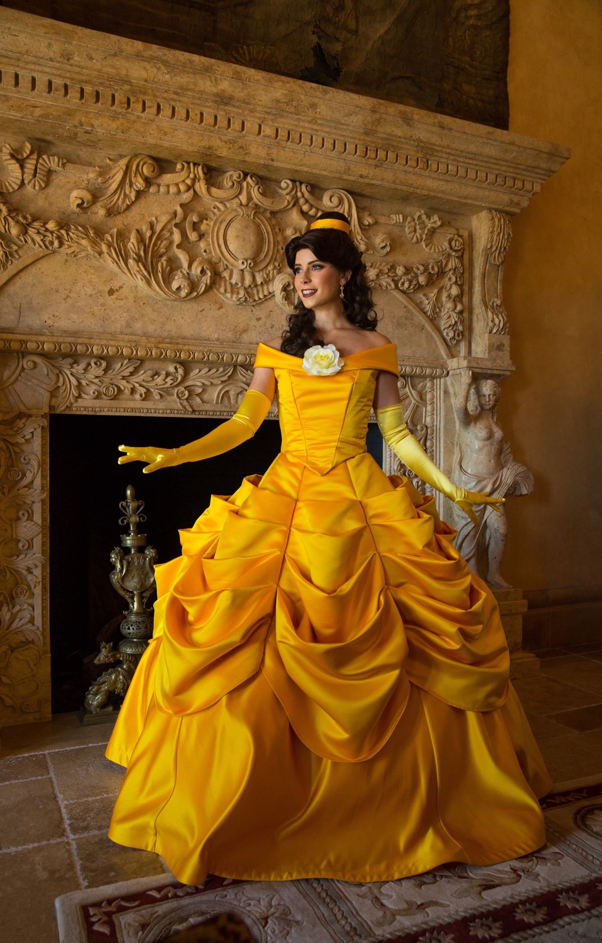 Hire Belle for birthday parties - Beauty and the Beast princess character performer