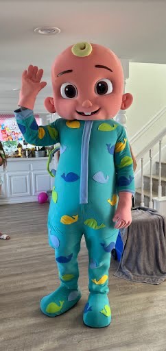 Cocomelon JJ character at toddler birthday party in Miami