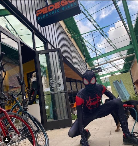 Miles Morales character at birthday party
