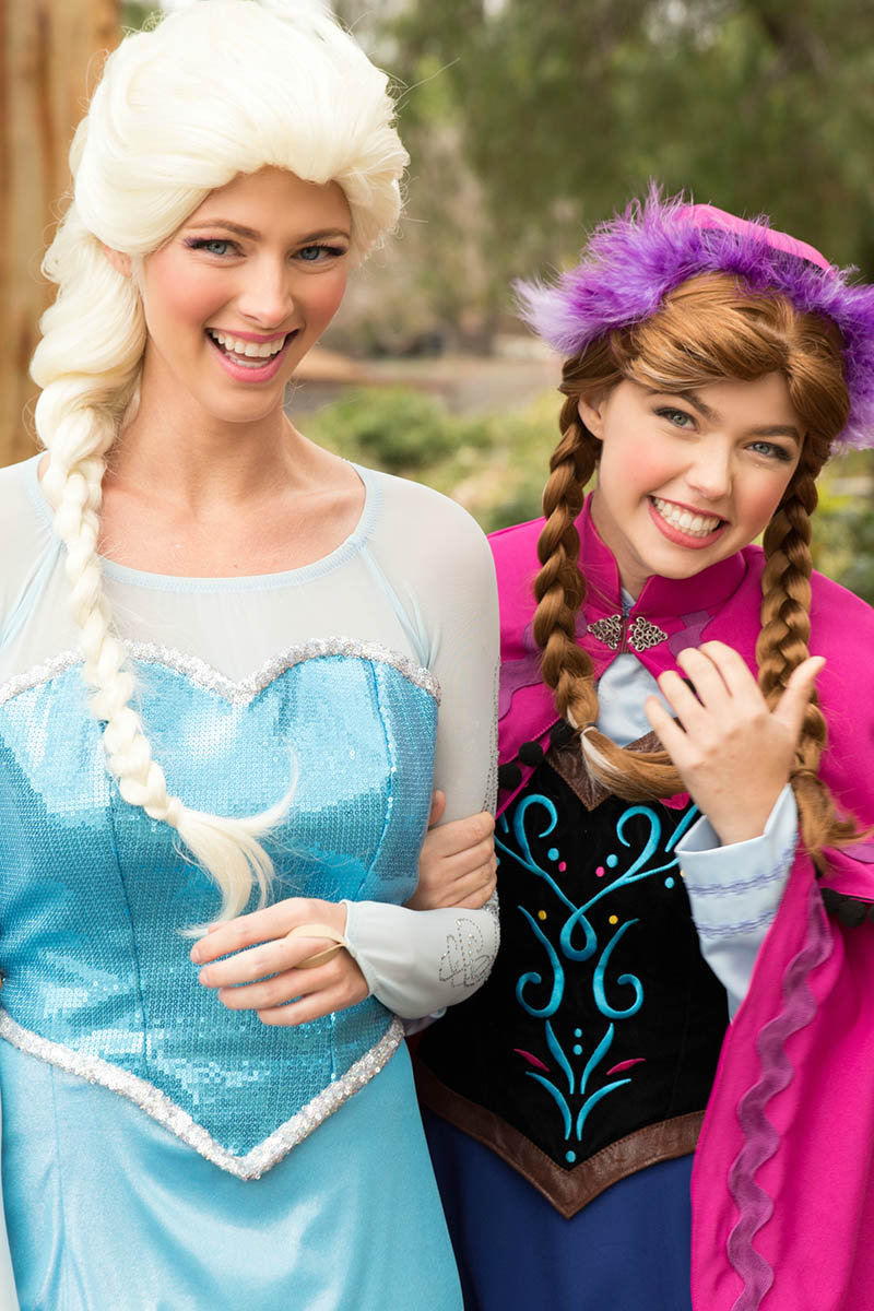 Elsa and anna party character for kids in miami