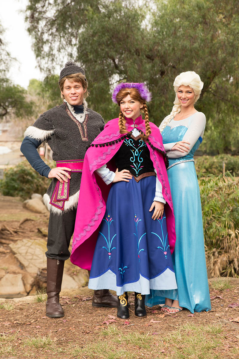 Elsa, anna and kristoff party character for kids in miami
